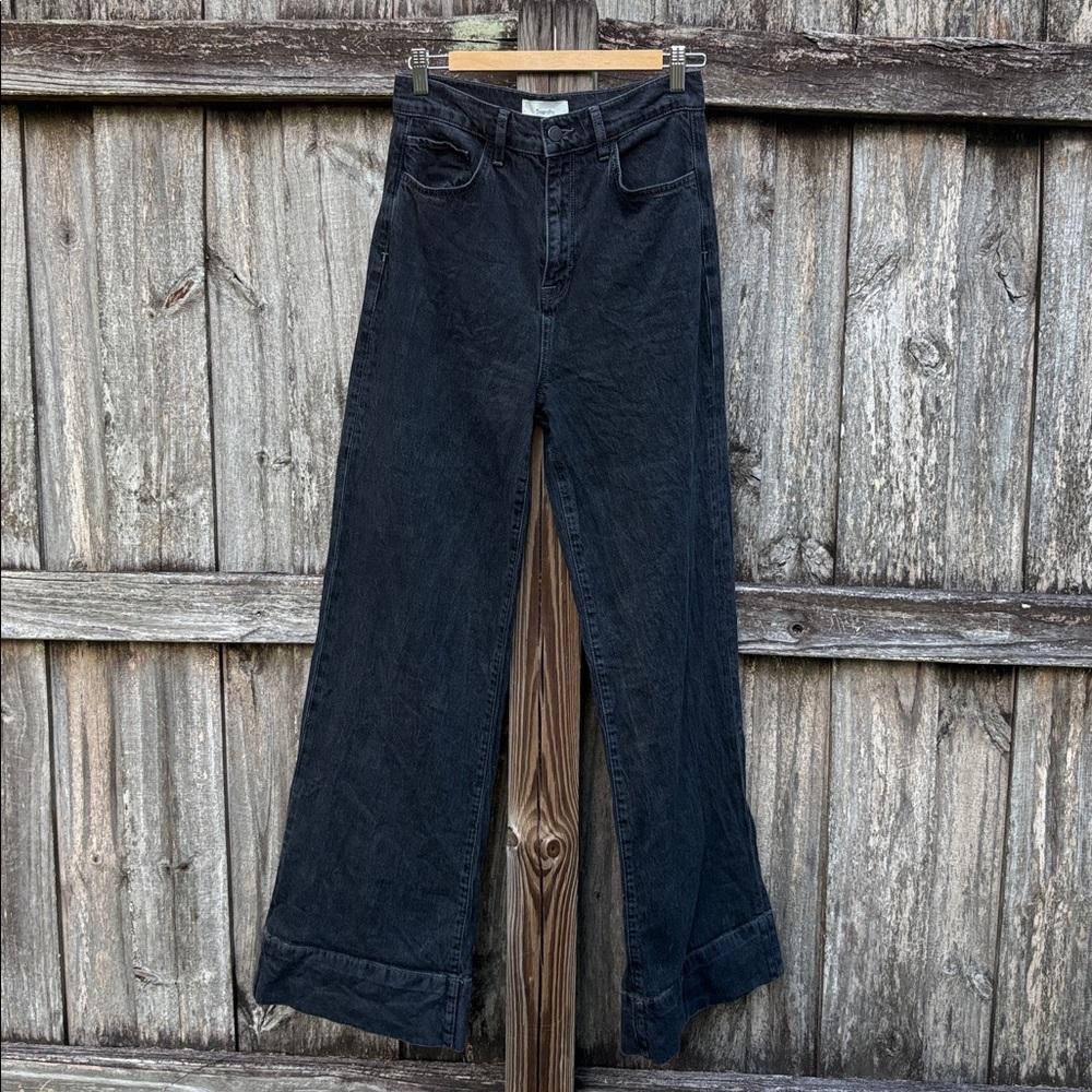 Triarchy Onassis Black Wide-Leg Jeans (Size 28)